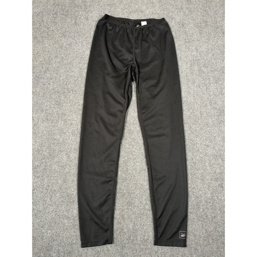 REI Women's Medium Black Base Layer Leggings Thermal Pants Made USA